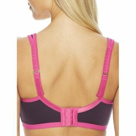 NATORI Power Yogi Sports Bra Convertible Underwire Purple 32D #731050 NEW $72 - Picture 2 of 8